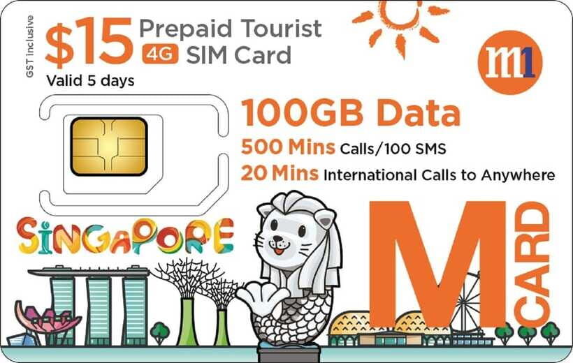 Singapore: M1 Tourist SIM Simcard - M1 Tourist SIM/eSIM in Singapore: what you get for 15 days