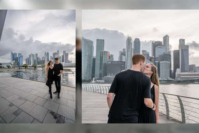 Singapore Photography: Marina Bay Sands & Gardens by the Bay - Gardens by the Bay Supertrees: tall photos, full-length poses